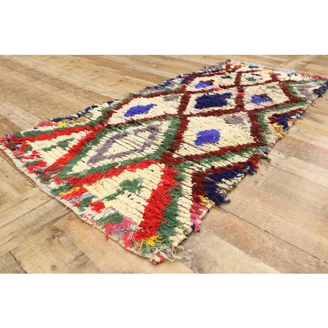 Vintage Berber Boucherouite Moroccan Rug - 02'10 X 06'05 For Sale In Dallas - Image 6 of 9