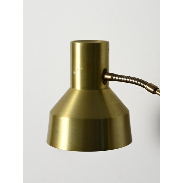 Metal Gold-Finished Table Lamp attributed to EWÅ, Värnamo, 1960s For Sale - Image 7 of 8