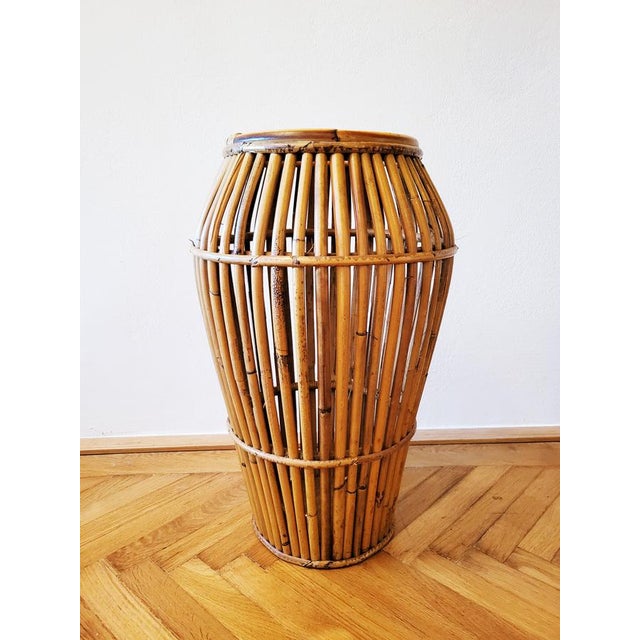 Mid-Century Modern Italian Bamboo Umbrella Stand by Franco Albini, 1960s For Sale - Image 6 of 7