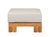 Paradiso Outdoor Solid Teak Wood Ottoman - Gray Fabric For Sale - Image 4 of 6