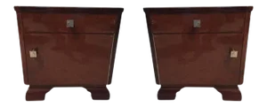 French Art Deco Nightstands Tables - a Pair
