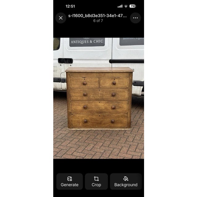 Victorian Wooden Chest of Drawers For Sale - Image 9 of 12