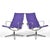Pair of Eames Aluminum Group Lounge Chairs by Herman Miller Blue For Sale - Image 13 of 13