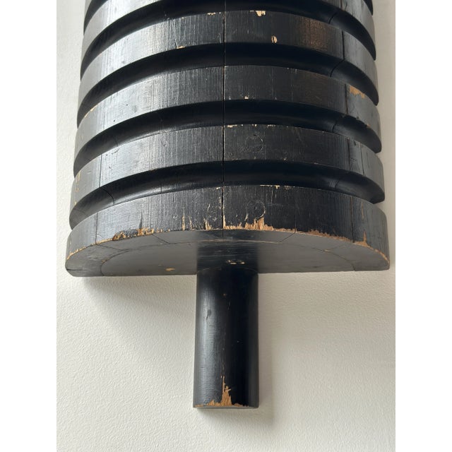Vintage Large-Scale Industrial Black-Painted Foundry Mold, Circa Mid-20th Century For Sale - Image 14 of 16