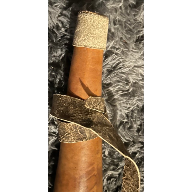 Authentic Handcrafted Kenyan Maasai Milk Gourd – Vintage Woven Leather & Cowrie Shell Tribal Art For Sale In Seattle - Image 6 of 7