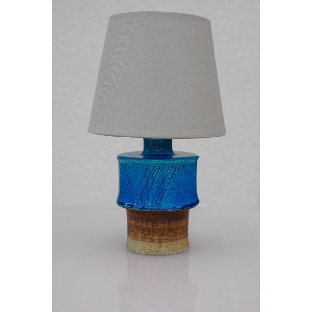 A rare vintage rörstrand ceramic table lamp by inger persson, sweden a striking, handmade vintage ceramic table lamp by...