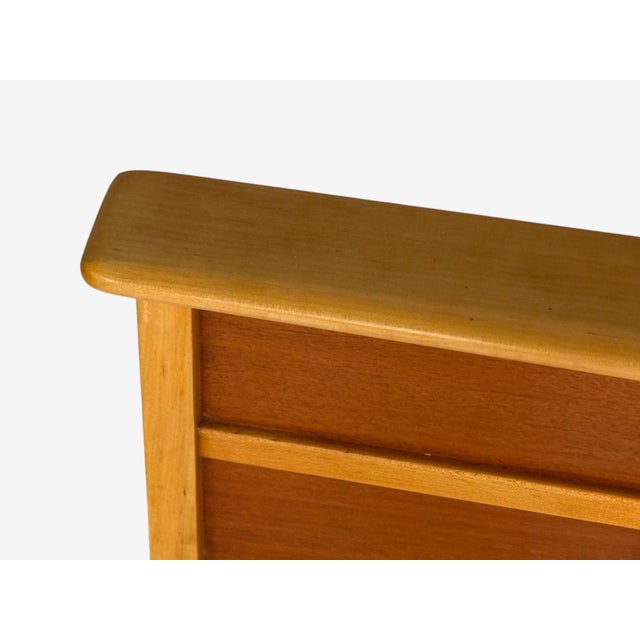 Brown Paul Frankl, Rare Twin Headboards, Mahogany, Rock Maple, Usa, 1950s For Sale - Image 8 of 9