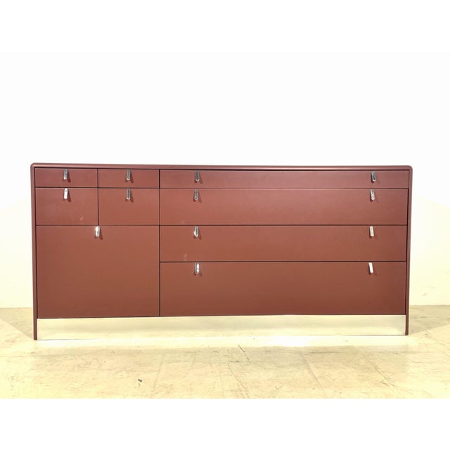 Exceptional chest of drawers from the prestigious "Hennè" series, designed by acclaimed designer George Coslin and...