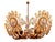 1970s Large Floral Chandelier in Brass and Crystal Glass by Ernst Palme for Palwa, 1970s For Sale - Image 5 of 9