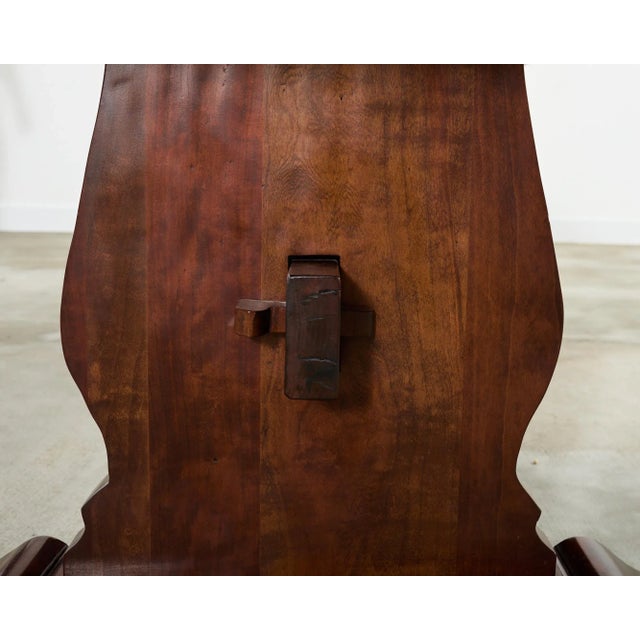 Country English Style Fruitwood Trestle Dining Table For Sale - Image 11 of 12