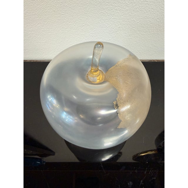 Seguso A.V. Seguso Apple Sculpture With Gold Leaf, Italy, 1970s For Sale - Image 4 of 8