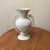 Vintage White Paint on the Brass Neoclassical Amphora Vase W/Scroll Handles Signed For Sale - Image 11 of 12