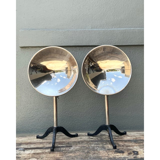 Vintage Ventral Scientific Company Machine Age Labratory Industrial Reflectors - A Pair For Sale - Image 9 of 12