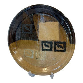 Mid 20th Century Mid Century Modern Hand Thrown Potter Platter For Sale