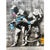 Charcoal Pop Art Masterpiece by Los Angeles Artist Hijack "Pandemonium" Limited Edition Hand-Pulled Screen Print c.2020 For Sale - Image 8 of 12