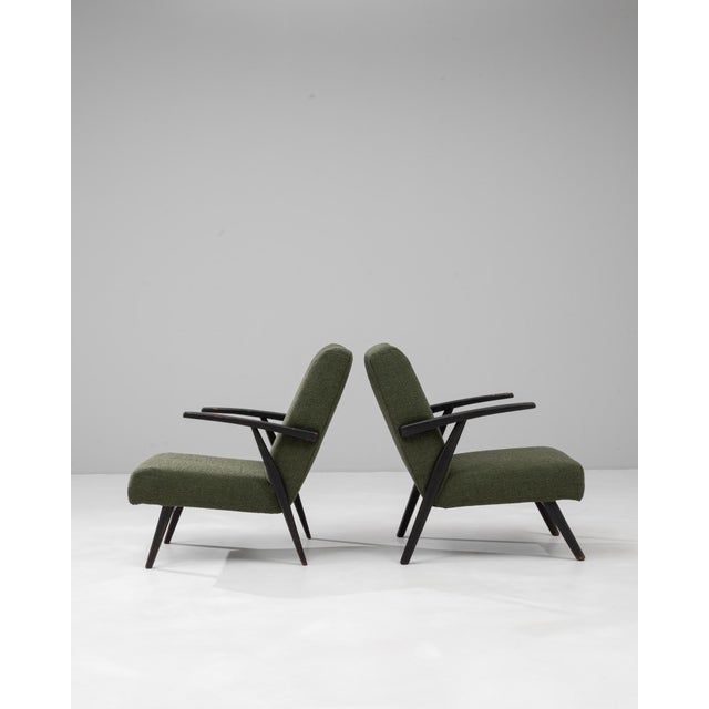 1960s Czech Upholstered Armchairs - A Pair For Sale - Image 4 of 18