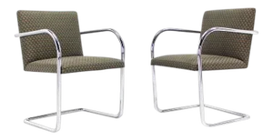 Mies Brno Side Office Dining Chairs for Knoll - a Pair