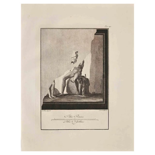 Carlo Nolli, Ancient Roman Fresco Herculaneum, Etching, 18th Century For Sale