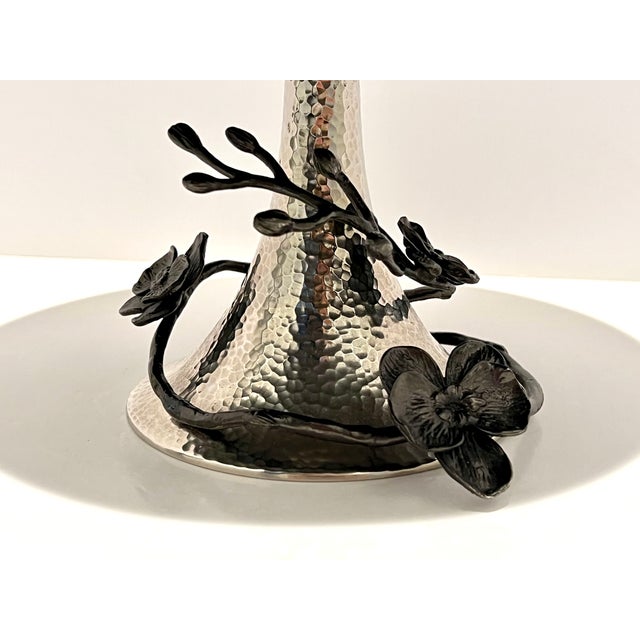Michael Aram Black Orchid Cake Stand For Sale - Image 9 of 11
