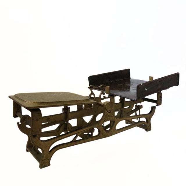 Antique Painted Cast Iron Scale from Lindells Jönköping, 1900s For Sale - Image 7 of 9