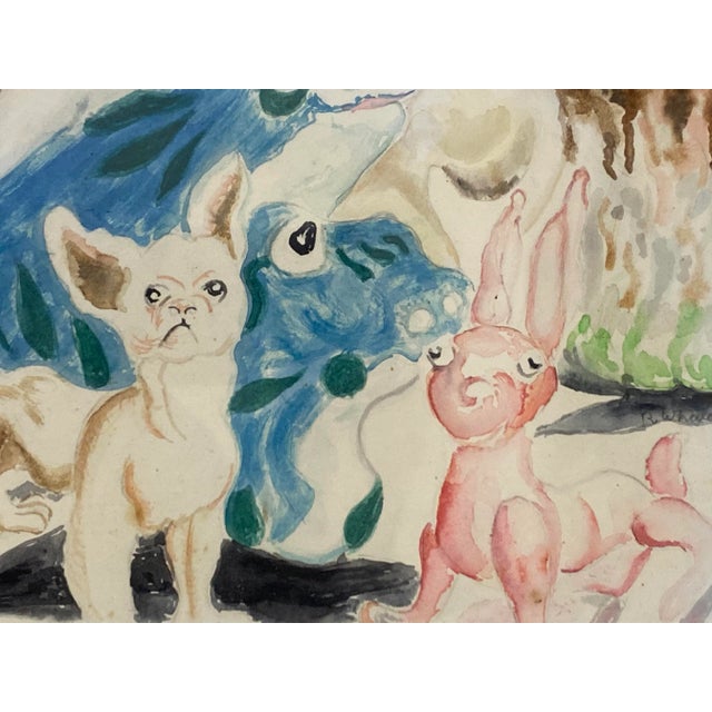 Richard Whalen "Jeffery's Toy's" Original Watercolor Painting C.1970s For Sale - Image 9 of 12