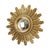 Small vintage sunburst mirror made of gold-colored polyresin, a type of hard plastic, typical of a mirror from Italy from...