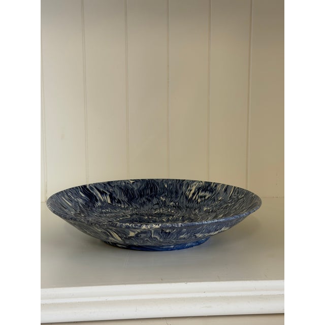 A striking hand-thrown Aptware serving bowl by celebrated French ceramicist Christine Jouval. Signed by the artist, this...