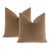 22" Nutmeg Designer Velvet Pillows - A Pair For Sale