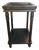 Vintage Black Distressed Wood Two-Tier Side Table With Gallery Top For Sale