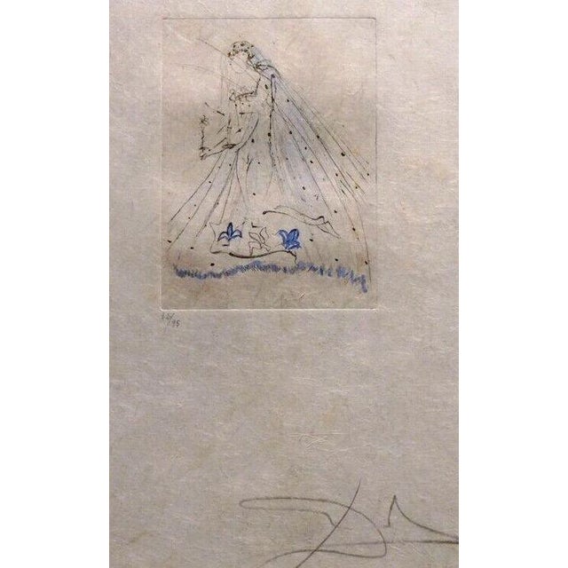 Surrealism 1970s Dali Peties Nus (Ronsard) a Hand Signed Etching For Sale - Image 3 of 5