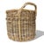 Late 20th Century Large Woven Wicker Handeled Baskets- A Pair For Sale - Image 5 of 9