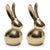Kenneth Ludwig Chicago Modern Metal Bunny Decor (Set of 2) For Sale - Image 4 of 4