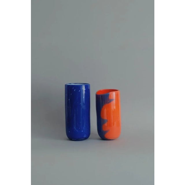 Lightscape vase by Derya Arpac Unique piece. Dimensions: D 10 x H 25 cm Materials: Glass Mouth-blown glass vases