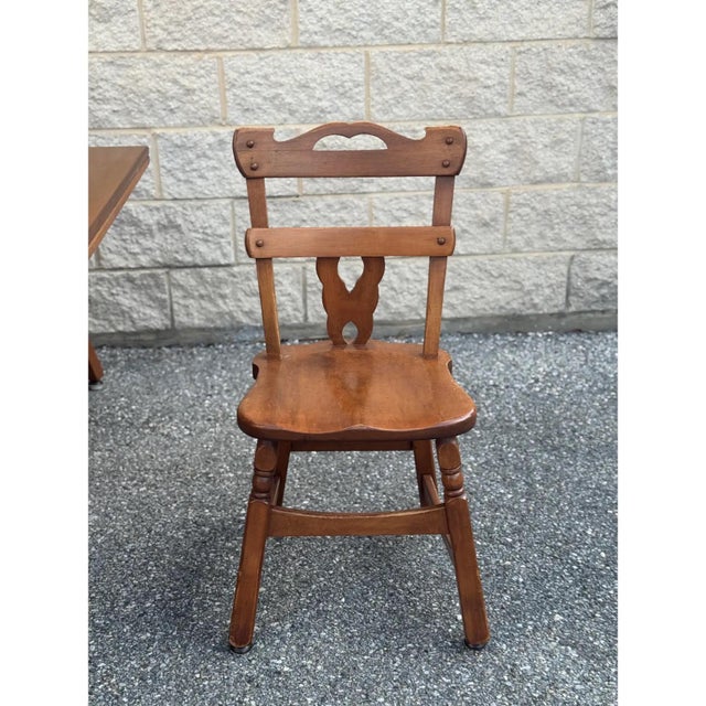 Mid 20th Century Vintage Cushman Style Solid Wood Maple Dining Chairs, Set of 6 For Sale - Image 5 of 10