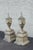 Neoclassical Late 20th Century Pair Of Neoclassical Style Cast Stone Garden Urns On Pedestals For Sale - Image 3 of 16