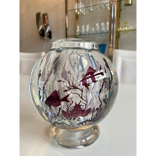 1950s Graal Glass Vase by Edward Hald for Orrefors, Sweden, 1950s For Sale - Image 5 of 13