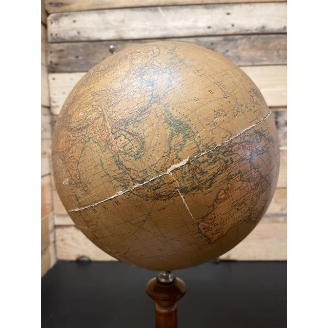 Antique German Earth Globe by Dietrich Reimers, Berlin, 1920 For Sale - Image 6 of 9