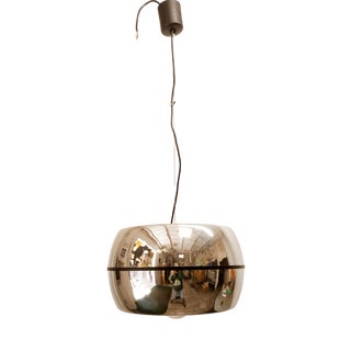 Chromed Pendant Light with Double Light For Sale