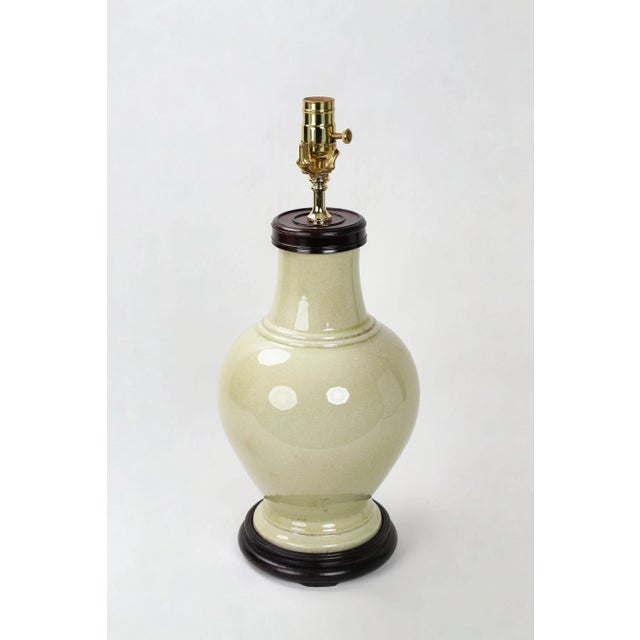Modern Late 20th Century Porcelain Vase Lamp For Sale - Image 3 of 9