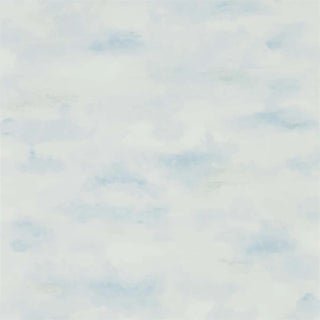 Sanderson Bamburgh Sky Wallpaper in Mist Blue For Sale