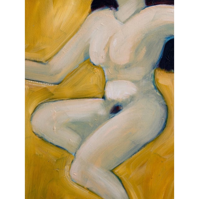 Vintage Figurative Acrylic Painting For Sale - Image 10 of 12
