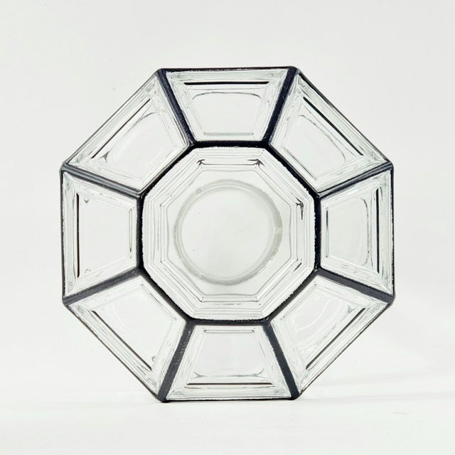 Large Mid-Century Octagonal Glass Pendants from Limburg, Germany, 1960s-1970s, Set of 2 For Sale - Image 9 of 11