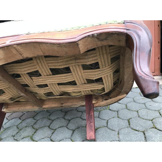 Antique Mahogany Sofa in Green For Sale - Image 11 of 18