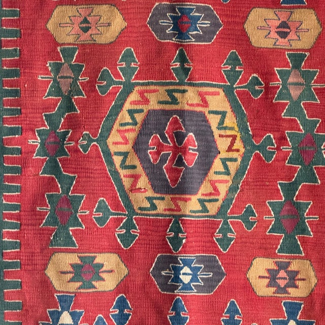 Textile Large Turkish Rug with Predominantly Red Base, 1980s For Sale - Image 7 of 18