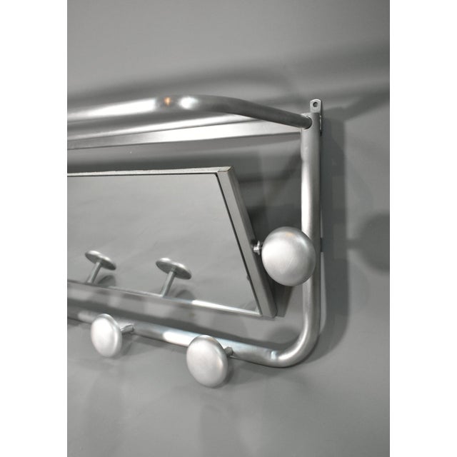 French Art Deco Aluminium Coat and Hat Rack, 1920s For Sale - Image 9 of 11