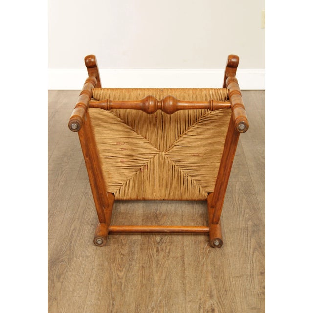 Antique Delaware Valley Ladderback Rush Seat Armchairs - Set of 4 For Sale - Image 12 of 13
