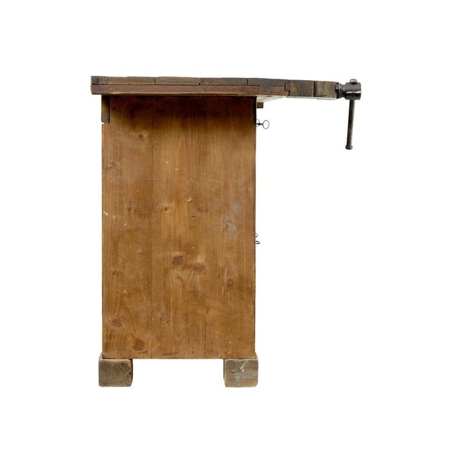 Industrial 19th Century Swedish Pine Workbench, 1890s For Sale - Image 3 of 12