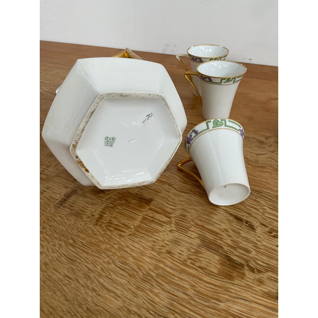 1960s Raynaud (Raynaud & Co.) Limoges Chocolate/Coffee Set - 7 Piece For Sale - Image 15 of 17