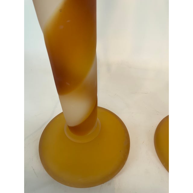 Glass Pair of John Hutton, Donghia, Venetian Glass Lamps For Sale - Image 7 of 12