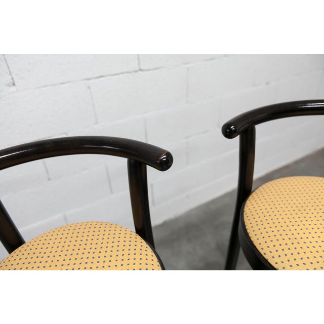 Dialog Stools in Black, Yellow and Blue Imitation Leather from Baumann, 1990, Set of 2 For Sale - Image 15 of 18